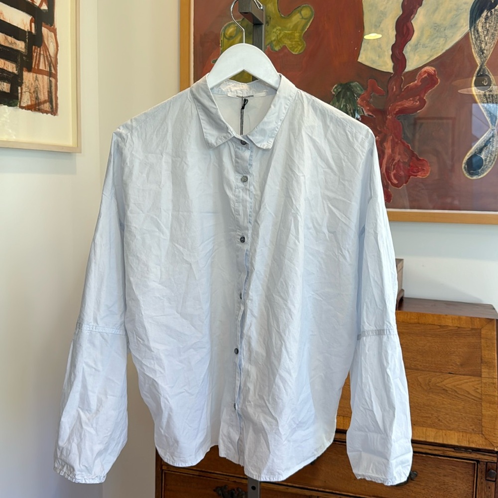 Pomandère Cotton Prodotto Blouse - Light Blue
